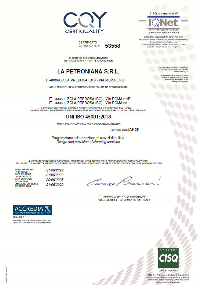 UNI ISO 45001:2018